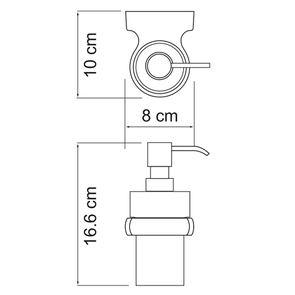 Дозатор для жидкого мыла стеклянный Wasser Kraft К-6899